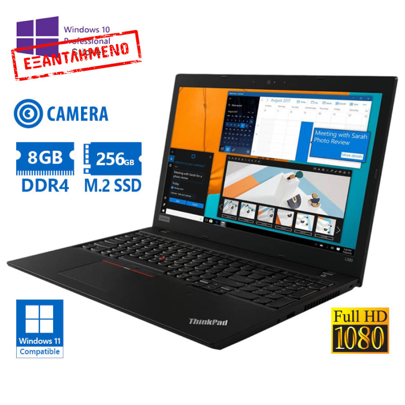 Lenovo ThinkPad L590 i5-8265U/15.6``FHD/8GB DDR4/256GB M.2 SSD/No ODD/Camera/10P Grade A Refurbished