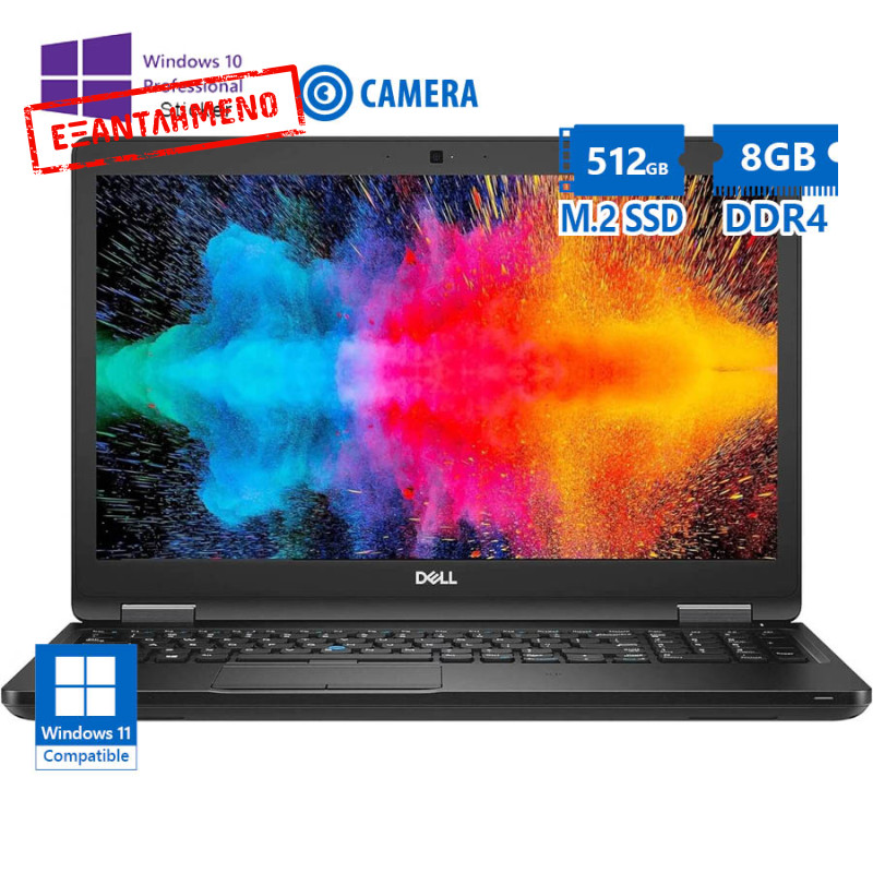 Dell (A-) Latitude 5590 i5-8250U/15.6”FHD/8GB DDR4/512GB M.2 SSD/No ODD/Camera/10P Grade A- Refurbis