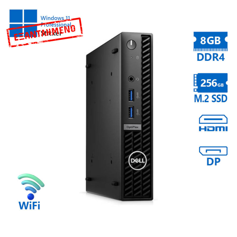 Dell Optiplex Micro 7010 DM WiFi i5-13500T/8GB DDR4/256GB M.2 SSD/No ODD/11P Grade A Refurbished PC