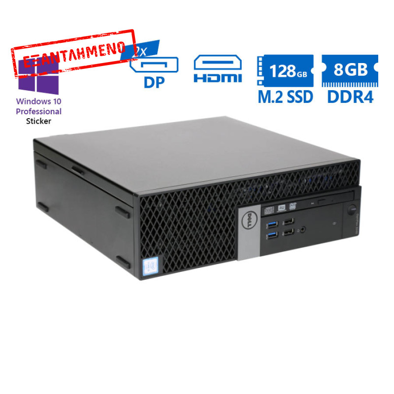 Dell 7040 SFF i5-6500/8GB DDR4/128GB M.2 SSD/No ODD/10P Grade A Refurbished PC
