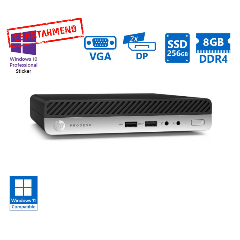 HP ProDesk 400G4 DM i5-8500T/8GB DDR4/256GB SSD/No ODD/10P Grade A Refurbished PC