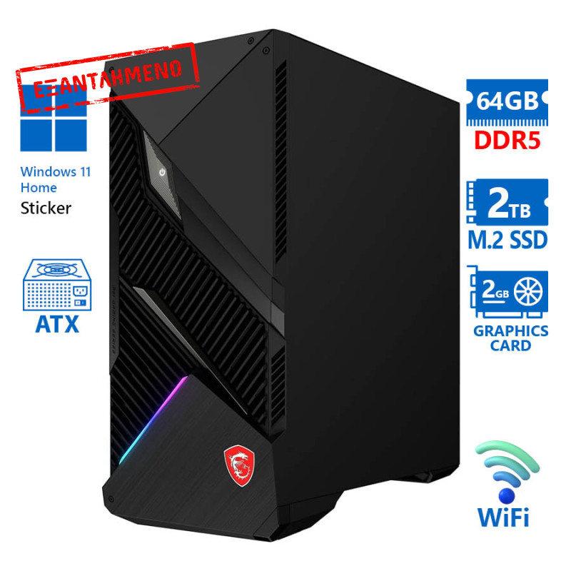 MSI MPG Z690 Infinite X2 Tower WiFi i9-13900KF/64GB DDR5/2TB M.2 SSD/Quadro K2000 (2GB)/No ODD/11H G