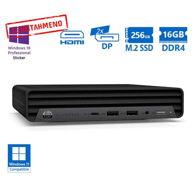 HP EliteDesk 800G6 DM i5-10500T/16GB DDR4/256GB M.2 SSD/No ODD/10P Grade A Refurbished PC