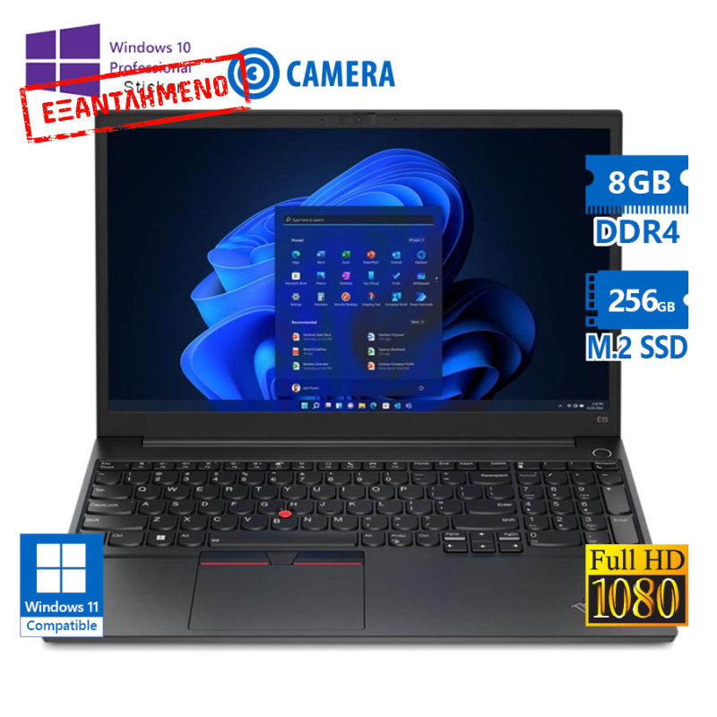 Lenovo ThinkPad E15 i5-10210U/15.6``FHD/8GB DDR4/256GB M.2 SSD/No ODD/Camera/10P Grade A Refurbished