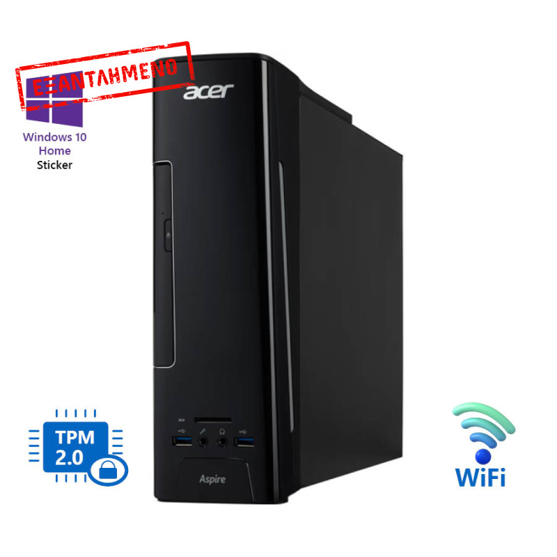 Acer (B) Aspire X3-780 WiFi SFF i5-7400/4GB DDR4/320GB SSD/DVD/10H Grade B Refurbished PC