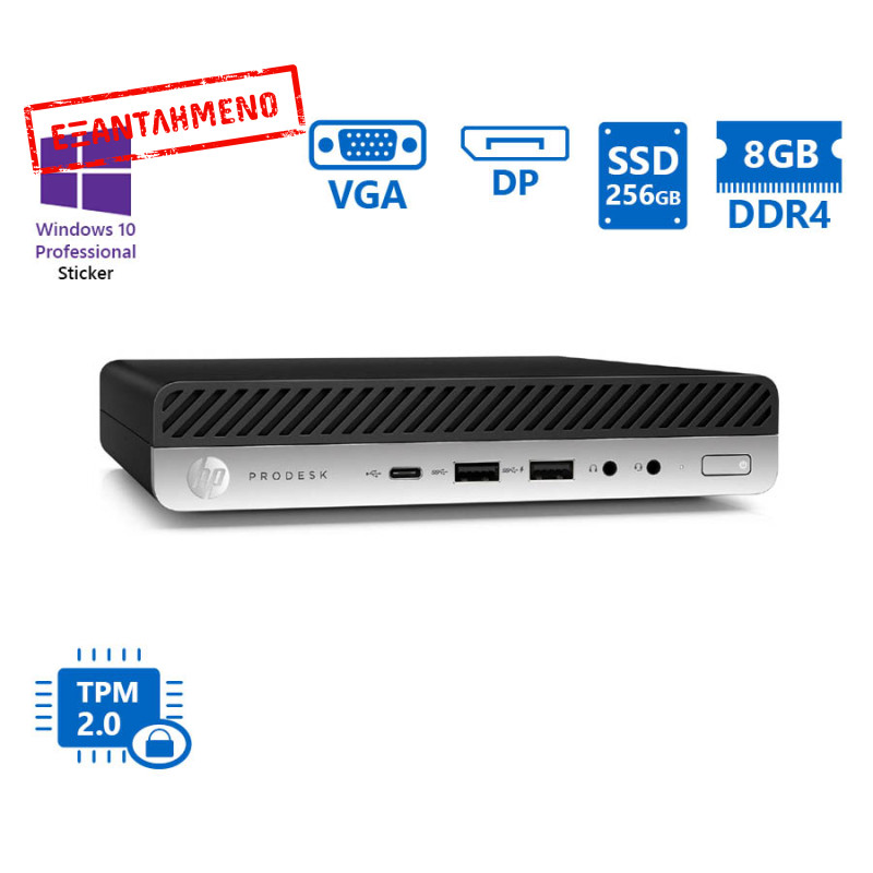 HP ProDesk 600G3 DM i5-7500T/8GB DDR4/256GB SSD/No ODD/10P Grade A Refurbished PC