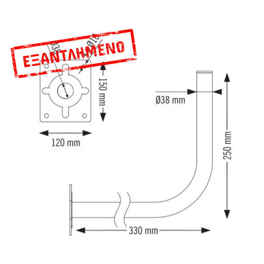 Βάση γωνία τοίχου L-30cm