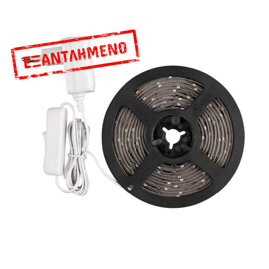 Ταινία LED 3M 12V/6W 4000K με τροφοδοτικό LEDSTND-2835-12308S202/3-WL Ταινία LED 3M 12V/6W 4000K με τροφοδοτικό LEDSTND-2835-12308S202/3-WL
