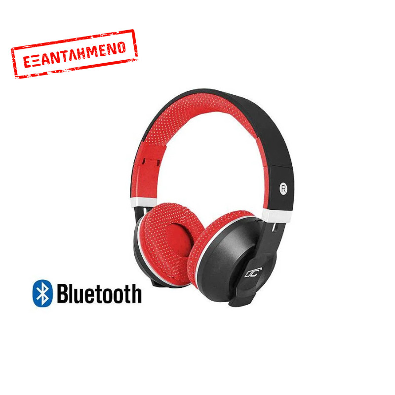 Mizzo Ακουστικό Bluetooth w/FM radio,MP3 Player,Hands-Free, αναδιπλούμενο μαύρο/κόκκινο LXBT1001