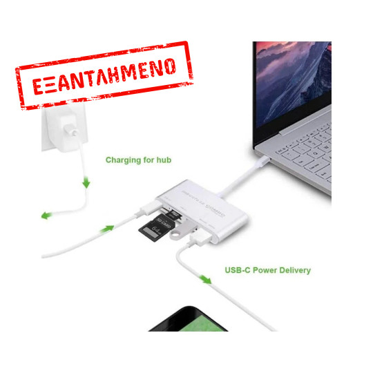 Adaptor OTG USB Type-C σε 1xUSB 3.0, 1xUSB 2.0 και Card Reader MicroSD/SDHC w/Micro USB Combo C284