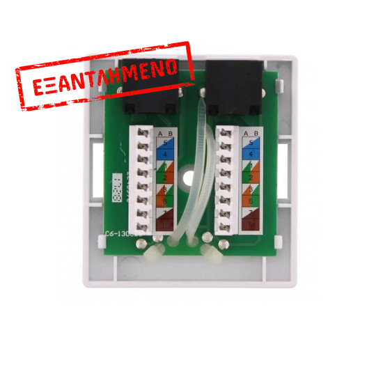 Πριζα Cat6 2 Port Well LANBOX-SM-U6x2-WL Πριζα Cat6 2 Port Well LANBOX-SM-U6x2-WL