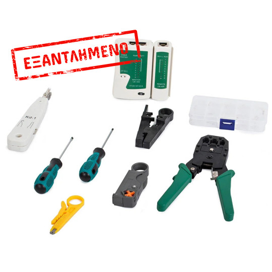 Σετ εργαλείων δοκιμής δικτύου/καλωδίων RJ45 RJ11 και Cat5e/ Cat6