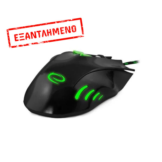 Hawk Gaming mouse ενσύρματο μαύρο/πράσινο 7 Keys 2400dpi EGM401KG