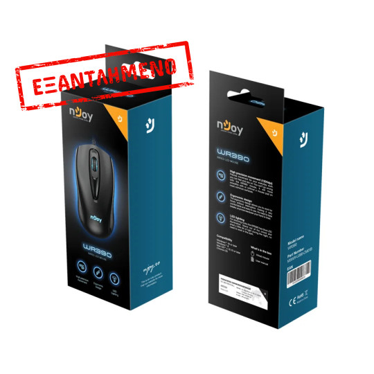 WR390 Ενσύρματο Ποντίκι USB μαύρο 1200dpi