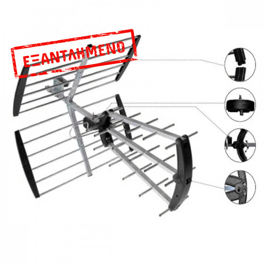 Εξωτερική κεραία UHF HN60 τριπλή κατευθυντική με φίλτρο LTE