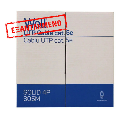 UTP CAT-5e 305m Μονόκλωνο Χαλκός Pull Out Box Well UTP5E-CU-305-WL UTP CAT-5e 305m Μονόκλωνο Χαλκός Pull Out Box Well UTP5E-CU-305-WL