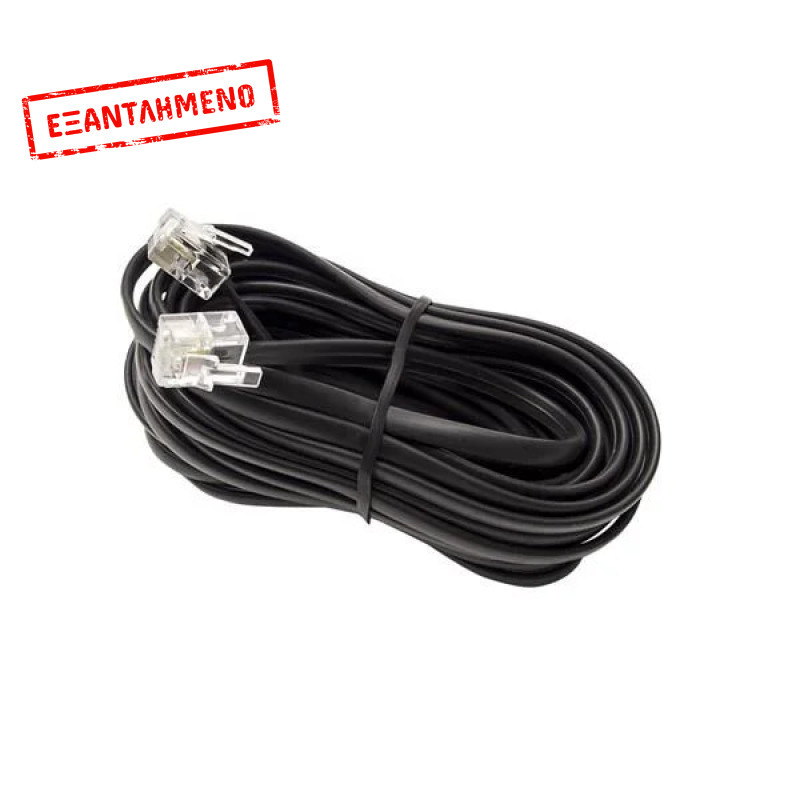 Καλώδιο 5M Μαύρο Σύνδεσης Rj11 6p4c Καλώδιο 5M Μαύρο Σύνδεσης Rj11 6p4c