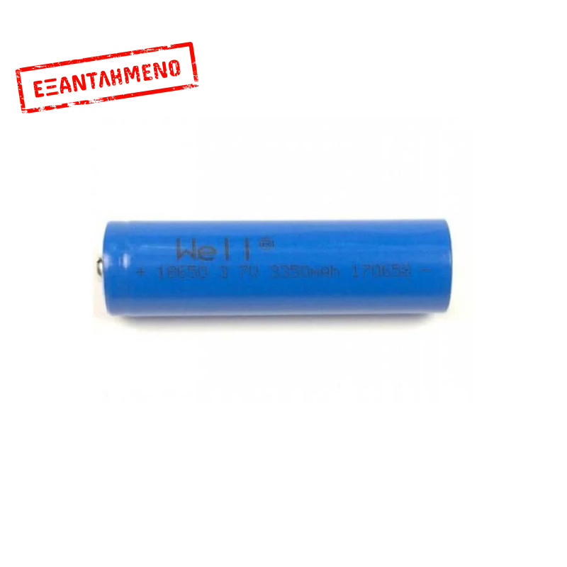 Well Μπαταρία LI-ION Flat Terminal 3,7V 3350mAh ACCU-18650L/335-TH-WL