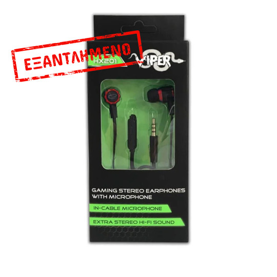 Viper Ακουστικό με μικρόφωνο gaming EGH201R κόκκινο-μαύρο