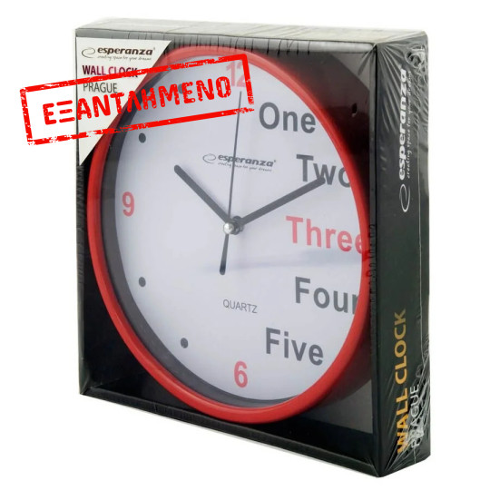 Ρολόι Τοίχου PRAGUE BLACK EHC014K