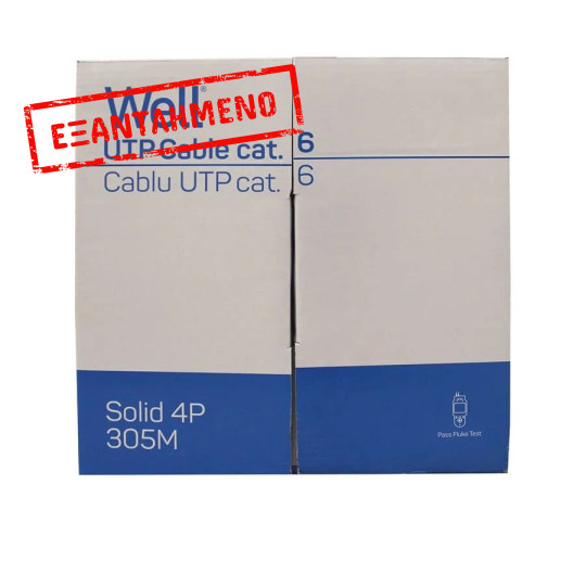 UTP CAT-6 305m Μονόκλωνο Pull Out Box Well UTP6-CU-305-WL UTP CAT-6 305m Μονόκλωνο Pull Out Box Well UTP6-CU-305-WL