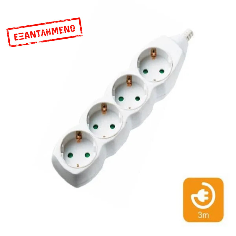 Πολύπριζα 4θ χωρίς Διακόπτη 3M,3g1,5 COM Πολύπριζα 4θ χωρίς Διακόπτη 3M,3g1,5 COM