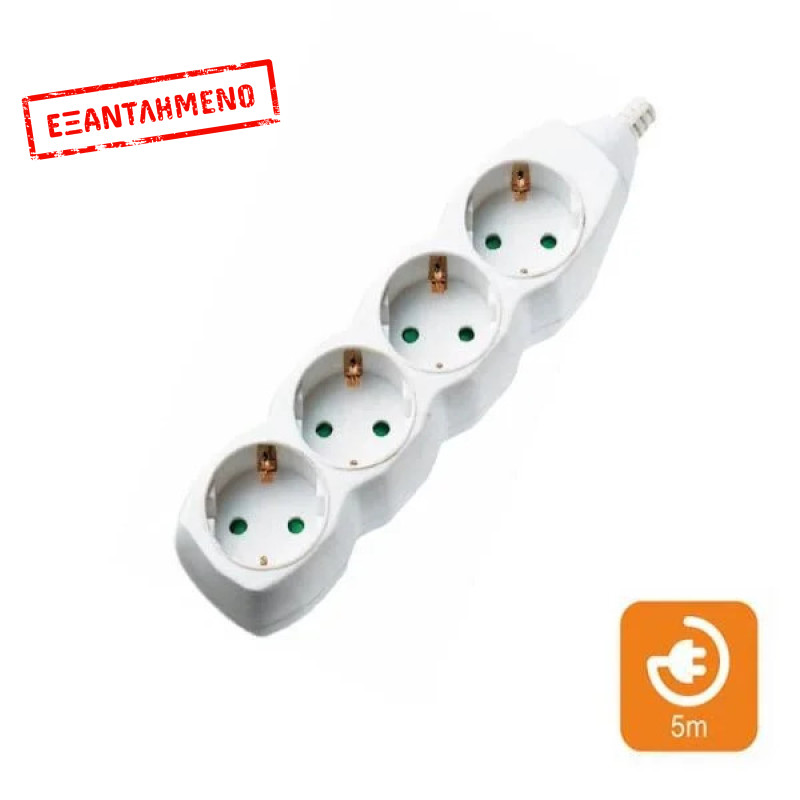 Πολύπριζα 4θ χωρίς Διακόπτη 5M,3g1,5 COM Πολύπριζα 4θ χωρίς Διακόπτη 5M,3g1,5 COM