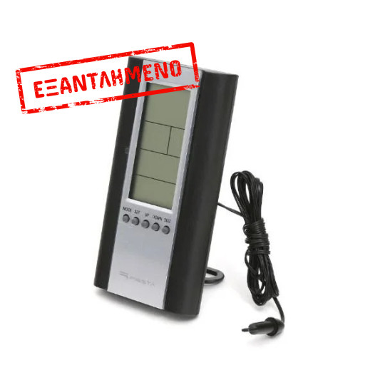 FIESTA ψηφιακό θερμόμετρο εσωτερικού/εξωτερικού χώρου μαύρο FSTT04B FIESTA ψηφιακό θερμόμετρο εσωτερικού/εξωτερικού χώρου μαύρο FSTT04B