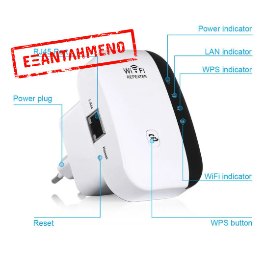 Range Extender Wi-Fi 300Mbps WPS/1xLAN MT02