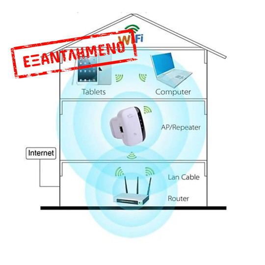 Range Extender Wi-Fi 300Mbps WPS/1xLAN MT02