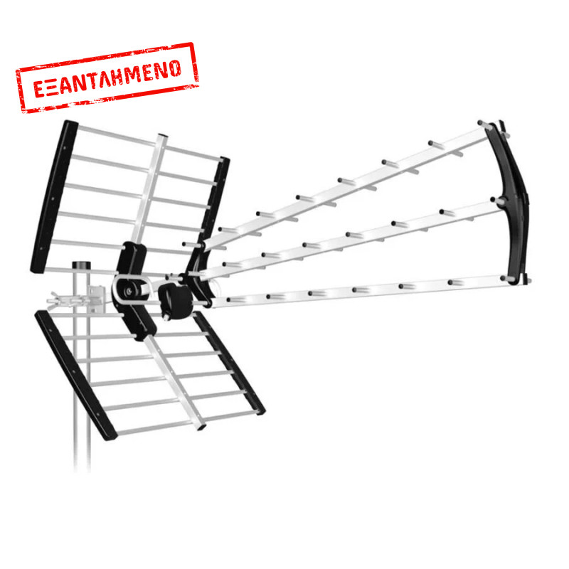 Τριπλή κεραία UHF, 18db, μαύρου χρώματος  ANT-BKM18B700