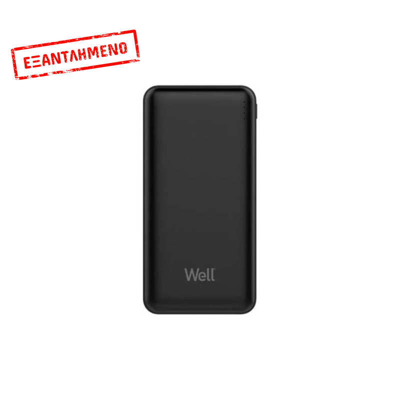 Φορητός Φορτιστής Hercules 20000mA μαύρος Well PBANK-HERCULES200BK-WL