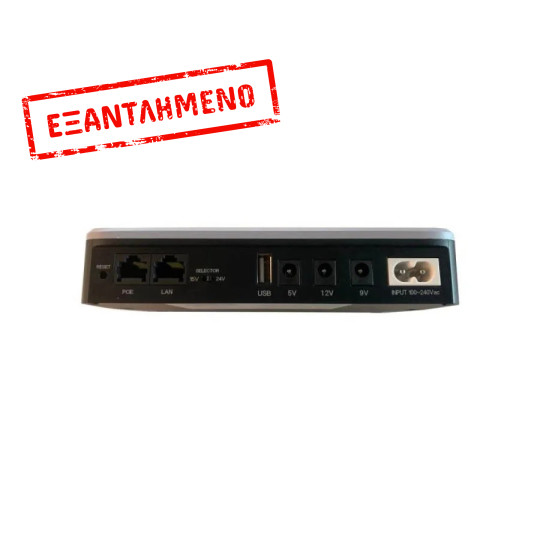 Mini DC UPS 36W, 5V/9V/12V, POE 15V/24V, USB Hale 18 Well UPS-DC-HALE36-WL