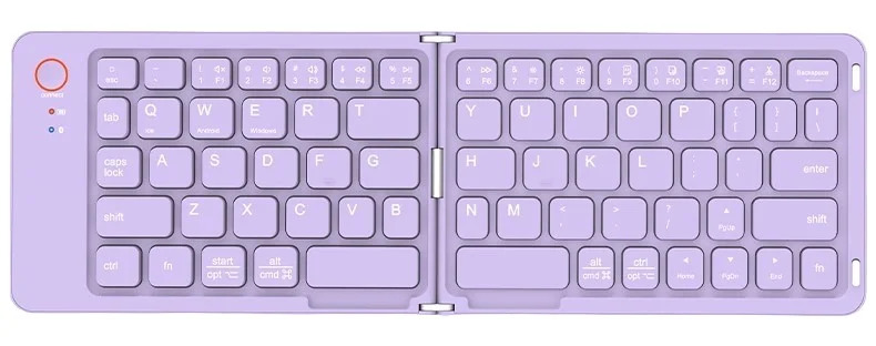 Meetion MT-BTK001 Αναδιπλούμενο Πληκτρολόγιο Μωβ