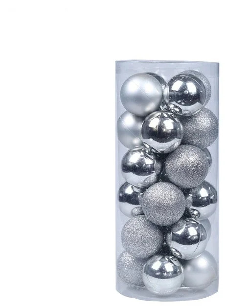 Artezan Χριστουγεννιάτικες Μπάλες 8cm Ασημί 24τμχ/κουτί Artezan Χριστουγεννιάτικες Μπάλες 8cm Ασημί 24τμχ/κουτί