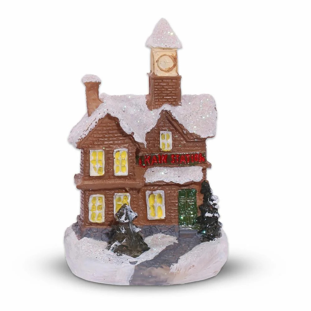 Artezan Christmas LED Table Top House Decoration Brown 10*6cm Artezan Christmas LED Table Top House Decoration Brown 10*6cm