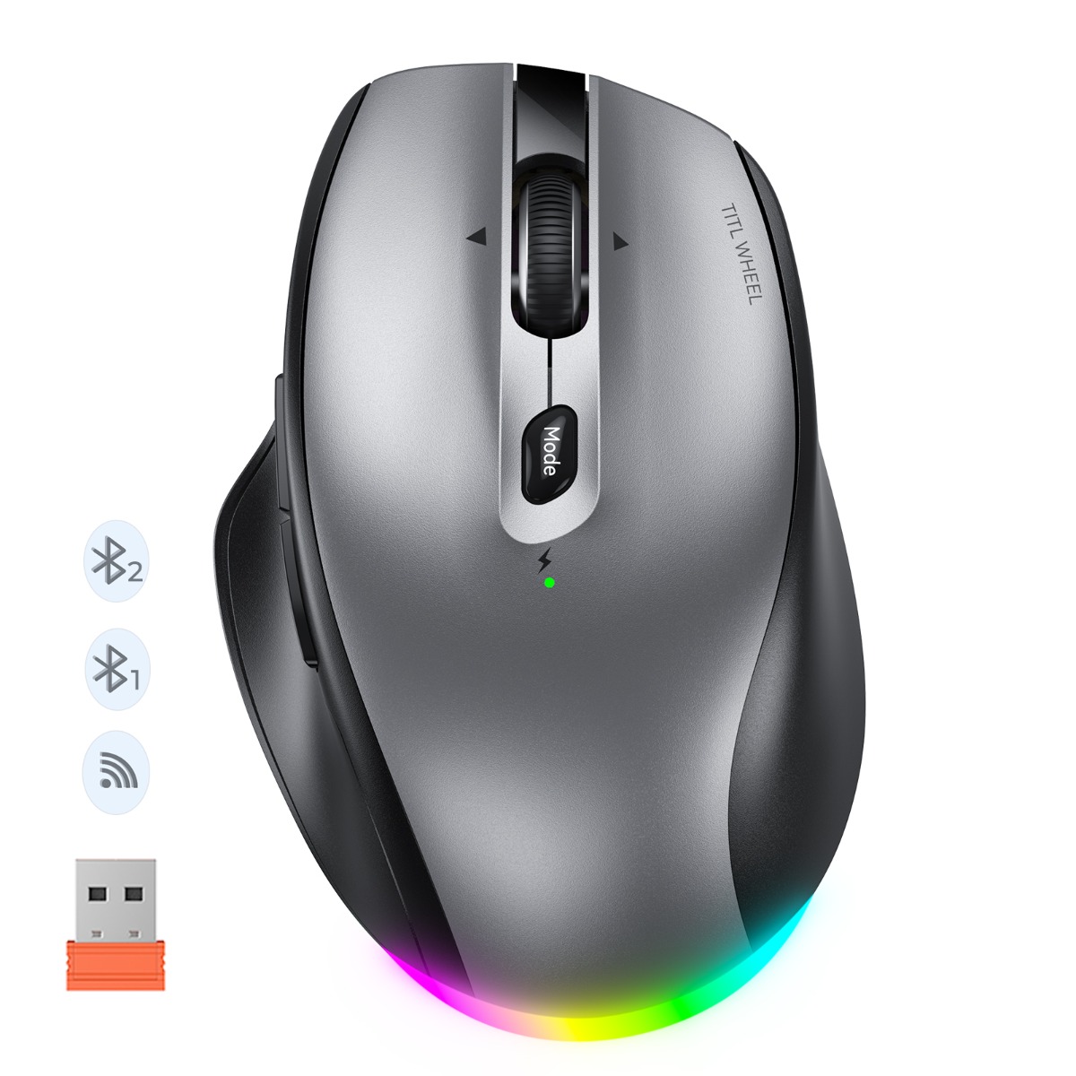 Meetion Ασύρματο Ποντίκι Office MT-BTM007 με Bluetooth & 2.4G Γκρι Meetion Ασύρματο Ποντίκι Office MT-BTM007 με Bluetooth & 2.4G Γκρι