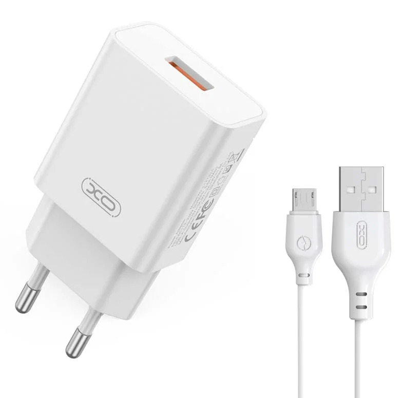 XO L127 USB-A QC18W Φορτιστής Γρήγορης Φόρτισης με Micro Καλώδιο XO L127 USB-A QC18W Φορτιστής Γρήγορης Φόρτισης με Micro Καλώδιο