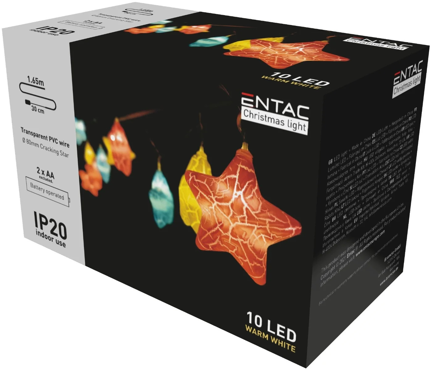 Entac Χριστουγεννιάτικα Εσωτερικά 10 LED Ραγισμένα Αστέρια Θερμό 1,65μ (2xAA Δεν περιλαμβ.) Entac Χριστουγεννιάτικα Εσωτερικά 10 LED Ραγισμένα Αστέρια Θερμό 1,65μ (2xAA Δεν περιλαμβ.)
