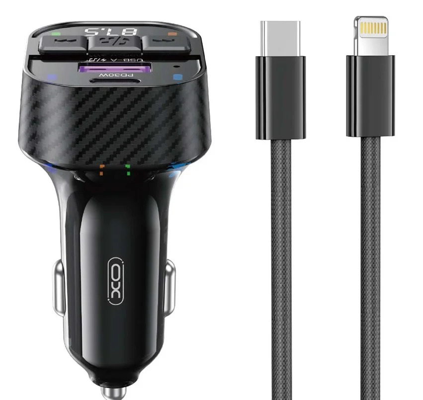XO BCC17 Smart Bluetooth MP3 A+C Dual Port PD30W Φορτιστής Αυτοκινήτου με καλώδιο Lightning XO BCC17 Smart Bluetooth MP3 A+C Dual Port PD30W Φορτιστής Αυτοκινήτου με καλώδιο Lightning