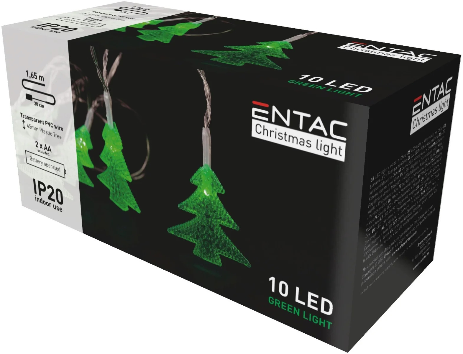 Entac Χριστουγεννιάτικα Εσωτερικά PVC Πράσινα Δέντρα 10 LED 1,65μ (2xAA Δεν περιλαμβ.) Entac Χριστουγεννιάτικα Εσωτερικά PVC Πράσινα Δέντρα 10 LED 1,65μ (2xAA Δεν περιλαμβ.)