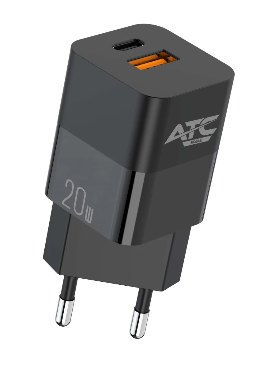 ATC-CHF5b Mini PD Fast Charger 20W Μαύρο ATC-CHF5b Mini PD Fast Charger 20W Μαύρο