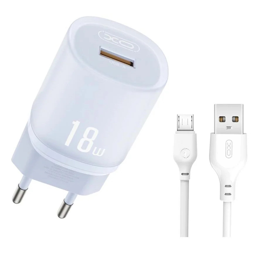 XO L157(EU) QC3.0 18W Φορτιστής με Καλώδιο Micro Μπλε XO L157(EU) QC3.0 18W Φορτιστής με Καλώδιο Micro Μπλε