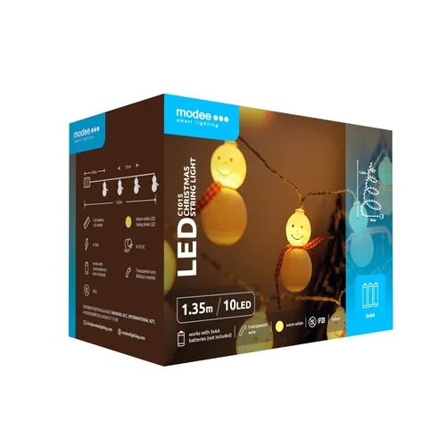 Modee Χριστουγεννιάτικα Φωτάκια LED Μπαταρίας (10LED/1,35m/15cm) Θερμό Λευκό Modee Χριστουγεννιάτικα Φωτάκια LED Μπαταρίας (10LED/1,35m/15cm) Θερμό Λευκό