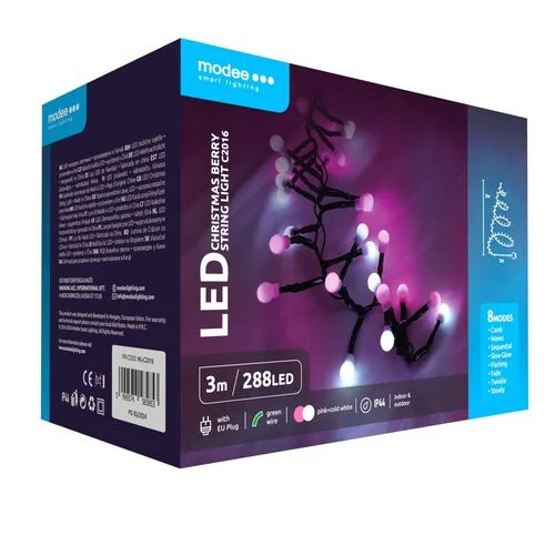 Modee Χριστουγεννιάτικα Λαμπάκια LED Τύπου Berry με Τροφοδοτικό (288LED/3m) Πολύχρωμο Modee Χριστουγεννιάτικα Λαμπάκια LED Τύπου Berry με Τροφοδοτικό (288LED/3m) Πολύχρωμο