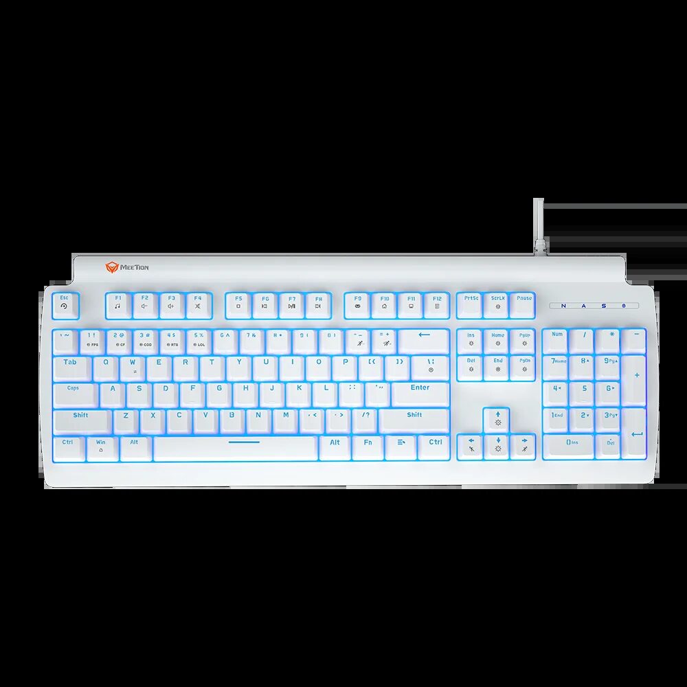 Meetion MT-MK600MX Μηχανικό Gaming Πληκτρολόγιο / Μπλέ Διακόπτες / Άσπρο Meetion MT-MK600MX Μηχανικό Gaming Πληκτρολόγιο / Μπλέ Διακόπτες / Άσπρο