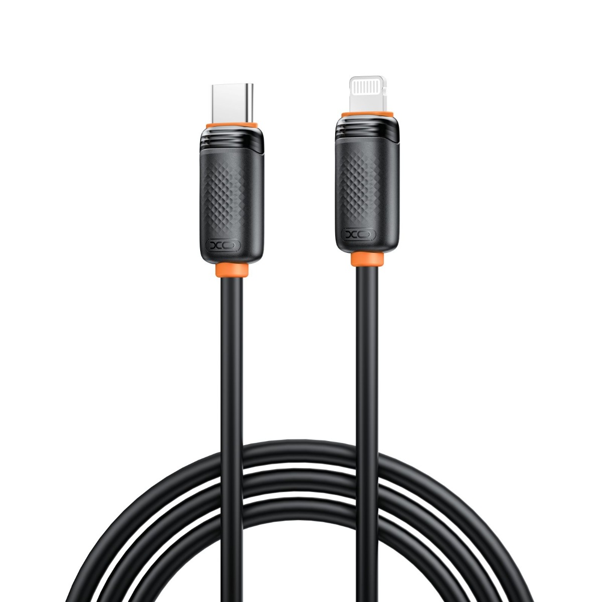 XO NB-Q302A Καλώδιο Φόρτισης & Μεταφοράς Δεδομένων Lightning σε Type-C 27W Μαύρο 1m