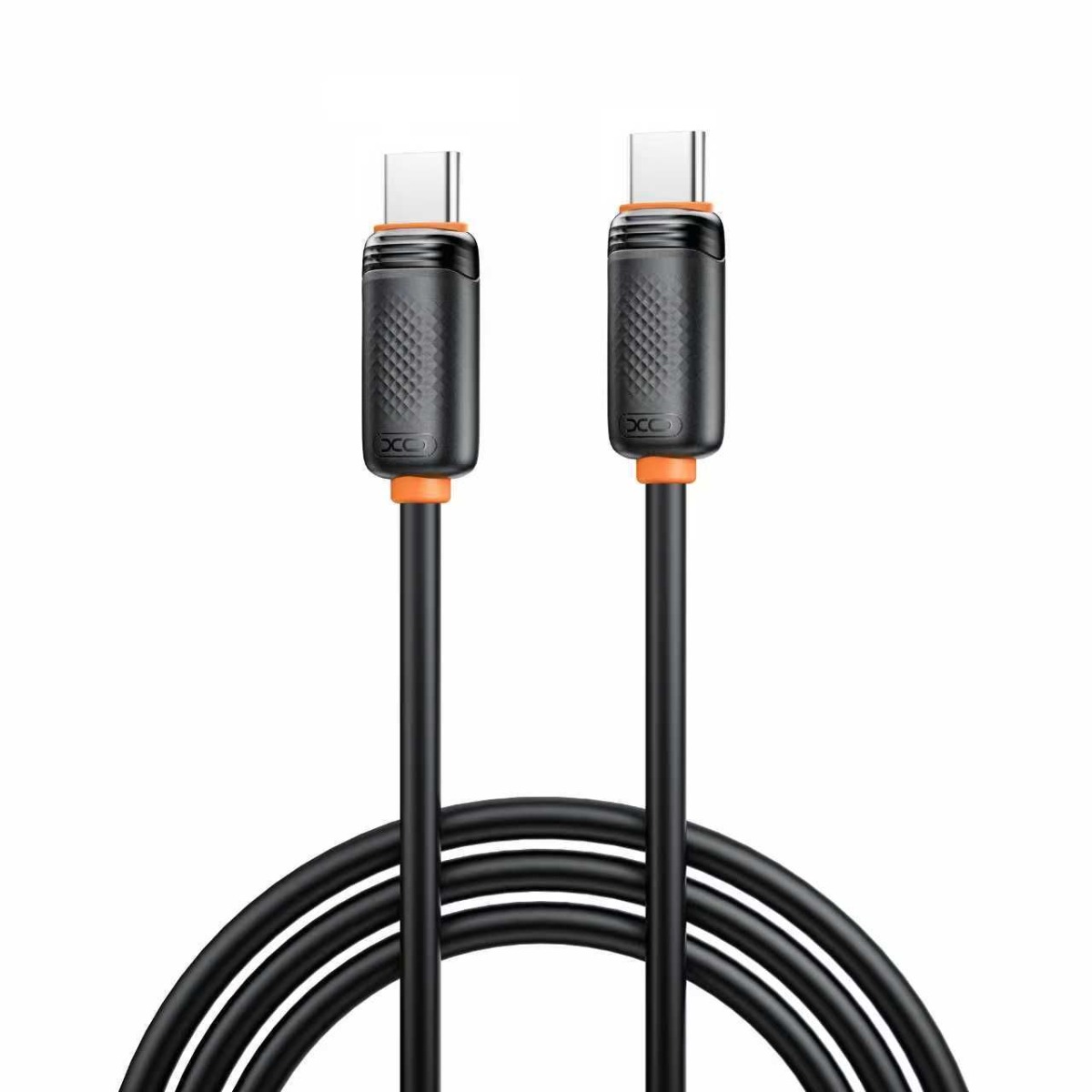 XO NB-Q302B Καλώδιο Φόρτισης & Μεταφοράς Δεδομένων Type-C σε Type-C 60W Μαύρο 1m