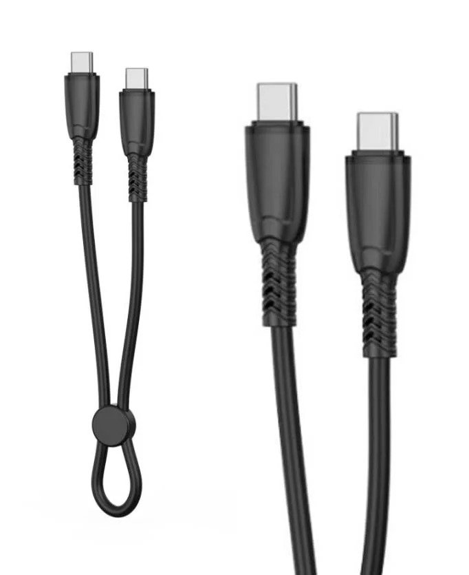 XO NB-Q248B Κοντό Καλώδιο Φόρτισης & Data 60W από Type-C σε Type-C 25cm Suluo Series Μαύρο XO NB-Q248B Κοντό Καλώδιο Φόρτισης & Data 60W από Type-C σε Type-C 25cm Suluo Series Μαύρο