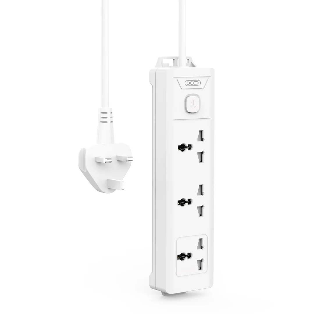 XO WL17 (UK) long row 3AC socket with switch XO WL17 (UK) long row 3AC socket with switch